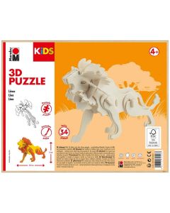 Photo Puzzle 3D en bois - Lion MARABU KIDS