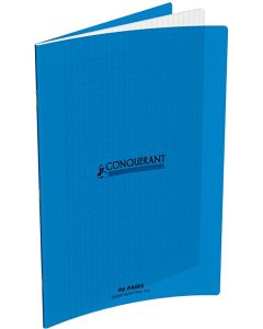 Photo Cahier Séyès / Grands carreaux Bleu - Polypro - 96 pages - 240 x 320 mm CONQUERANT :