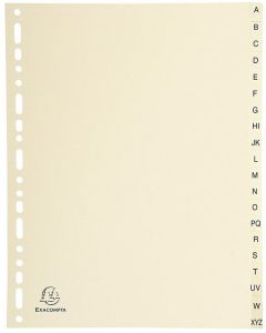Photo Jeu de 20 Intercalaires alphabétiques en carte - 225 x 297 mm - A4 EXACOMPTA Image