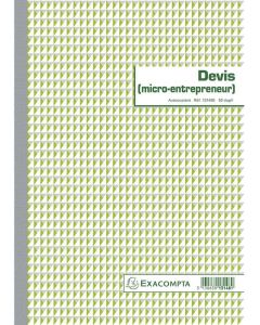 Image DEVIS Auto-Entrepreneur Carnet autocopiant Dupli - 210 x 297 mm EXACOMPTA 