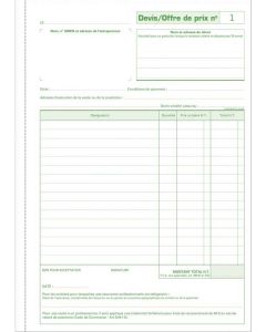 Image DEVIS Auto-Entrepreneur - Carnet autocopiant Dupli - 210 x 297 mm EXACOMPTA 