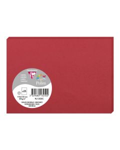 Photo Cartes en papier - C6 110 x 155 mm - Rouge Groseille CLAIREFONTAINE Pollen Lot de 25