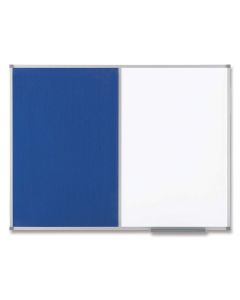 Photo Tableau duo blanc magnétique et feutrine bleue - 1200 x 900 mm : NOBO 1902258
