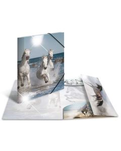 Photo Chemise à élastique A4 - Motif Chevaux HERMA image