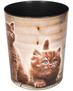 Photo Corbeille à papier - 13 litres - Chats fouineurs LAUFER