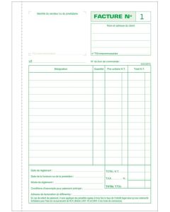 Photo FACTURE avec TVA - Manifold 210 x 148 mm - Autocopiant Dupli EXACOMPTA 