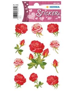 Photo HERMA : Lot de 33 stickers en papier - Roses - 3581