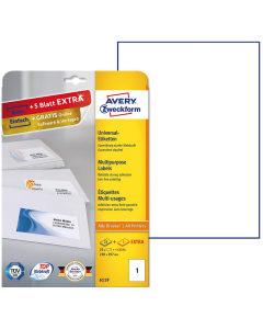 Rillprint Papier autocollant imprimante - 100 étiquettes - 210 x 297 mm - 1  étiquette par feuille A4