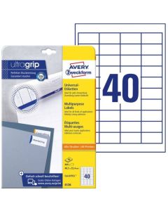 Photo Étiquettes adhésives - 48,5 x 25,4 mm - Blanc AVERY Office and Home