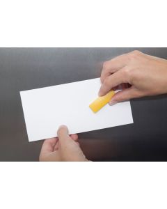 Photo MAUL : Lot de 10 aimants rectangulaires - 54 x 19 mm - Jaune