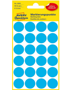 Photo Pastilles adhésives - 18 mm - Bleu AVERY
