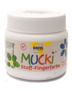 Photo KREUL : Gouache aux doigts pour textile MUCKI - 150 ml - Blanc (Peinture) image