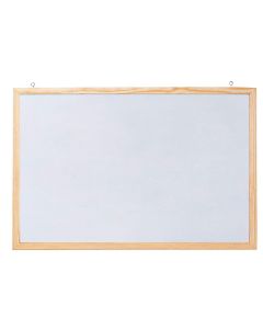Photo Tableau magnétique blanc cadre bois - 800 x 600 mm : FRANKEN CC-MM6080E