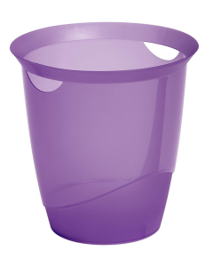 Photo DURABLE : Corbeille à papier Trend 16 litres - Violet translucide - 1701710992