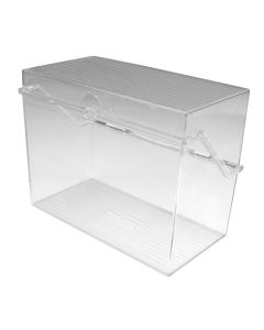 Photo Boîte en plastique pour fiches A6 - 400 fiches - Transparent : HELIT H6214602 