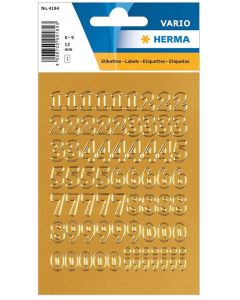 Etiquettes de chiffres noirs autocollants - 15 mm HERMA 4164