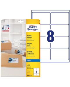Photo Étiquettes d'expédition - 99,1 x 67,7 mm - Jet d'encre - Blanc AVERY