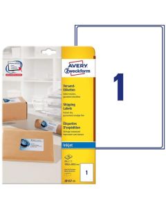 Photo Étiquettes d'expédition - 199,6 x 289,1 mm - Jet d'encre - Blanc AVERY