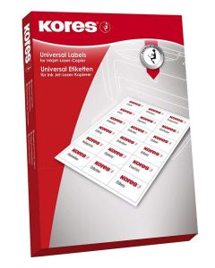 Photo Étiquettes adhésives blanches - 97 x 67,7 mm : KORES L9767 