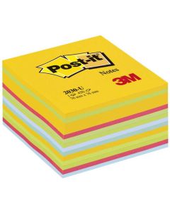 POST-IT Notes adhésives - Assortiment - 76 x 76 mm Cube Light Energie