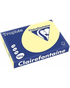 Ramette de papier de 250 feuilles A4 120g - Canari : CLAIREFONTAINE Trophée Visuel