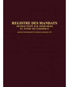 Registre des mandats Transaction immobilière 1410 Elve 