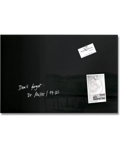SIGEL GL120 : Tableau magnétique en verre - 600 x 400 mm - Noir Modèle