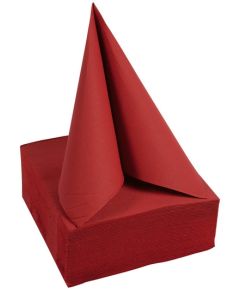 Serviettes de table Cocktail - 200 x 200 mm - Rouge PRO NAPPE Lot de 50 image