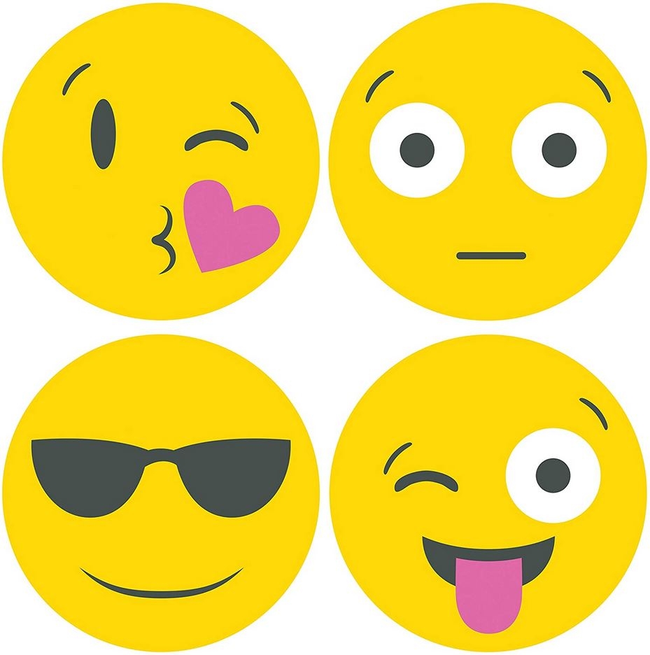 Notes adhésives rondes 73,6 mm Motifs d'émojis POSTIT Emoji AZ