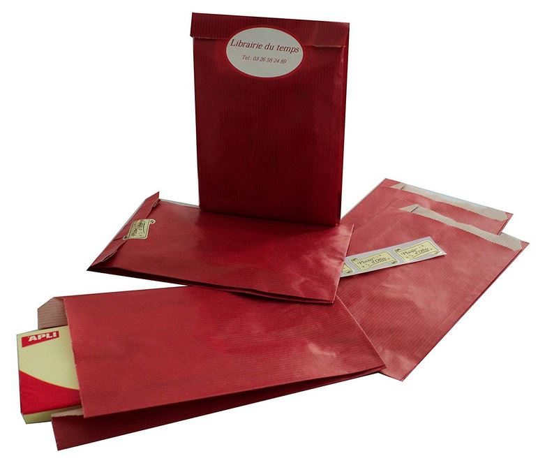 Emballage cadeau Red Cap - Papier d'emballage pour bougies - 3 feuilles