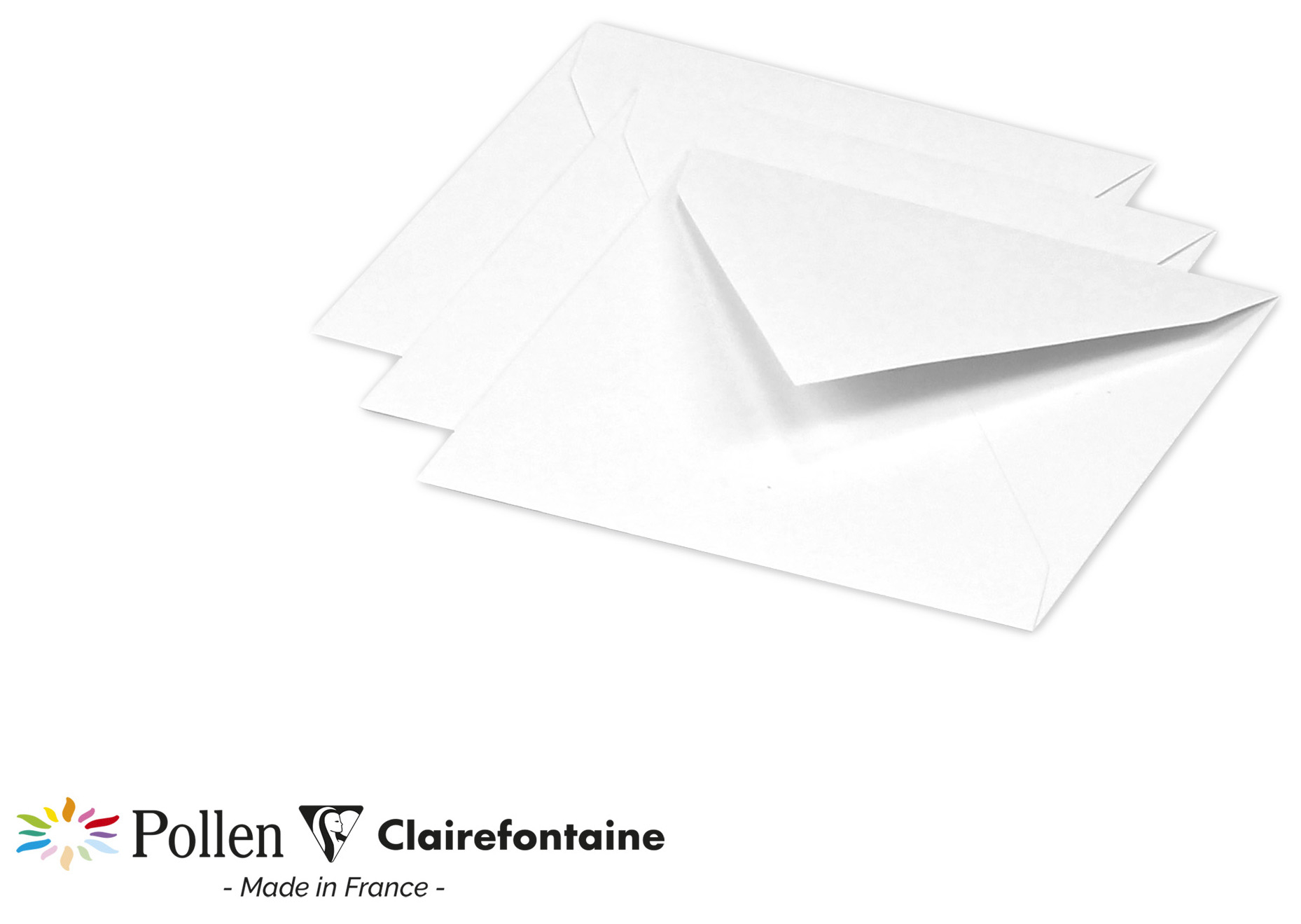 POLLEN Enveloppes - 120 x 120 mm - Blanc Lot de 20