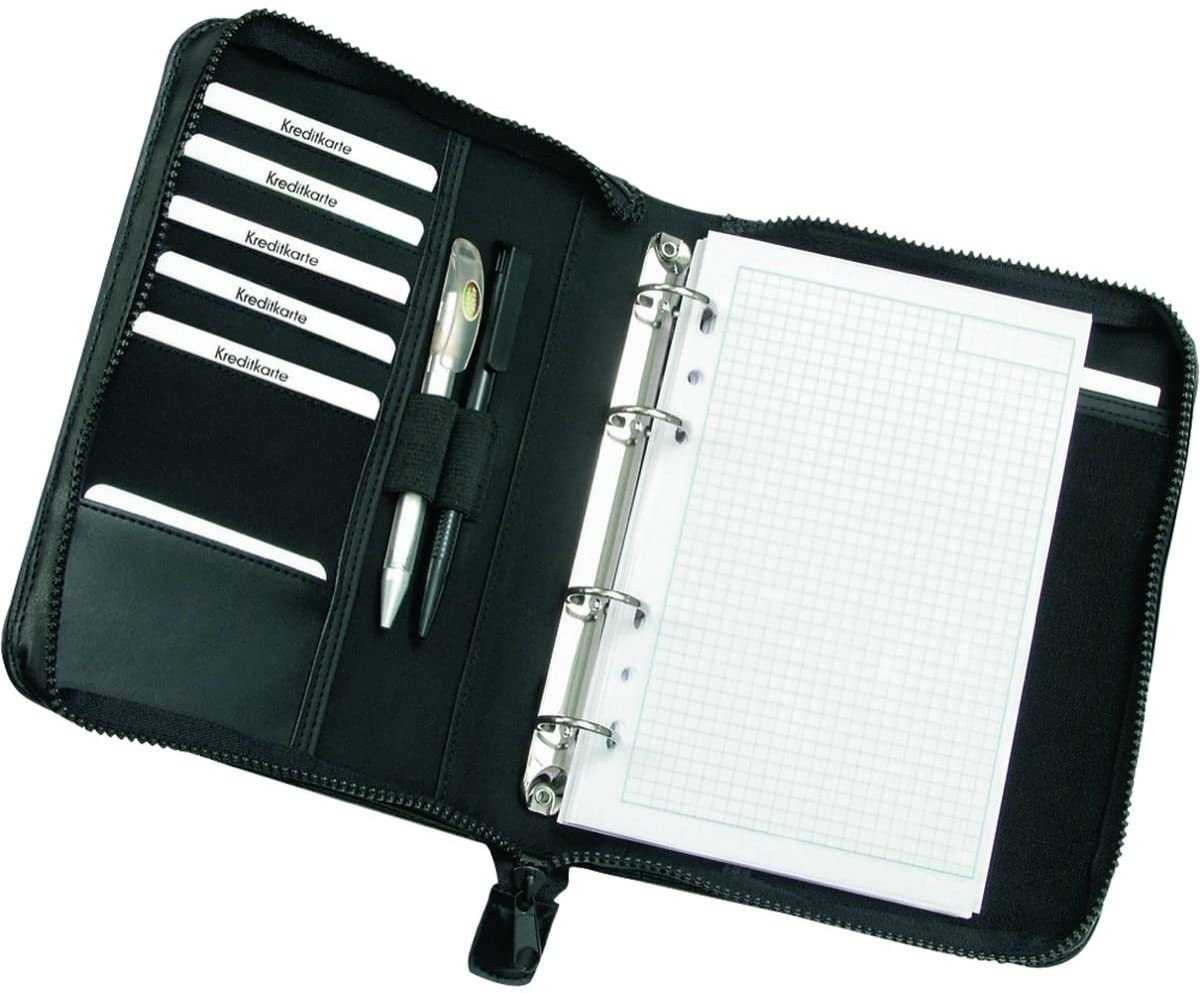 Portefeuille de dossier en cuir avec fermeture éclair, classeur A5, sac de  couverture pour ordinateur portable