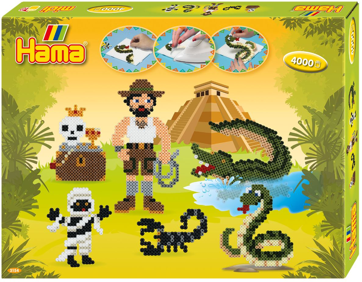 Hama Maxi Perles Support Perles à Repasser Hama Maxi Multicolor - Plaque Lapin 16x9.5cm Perles Hama