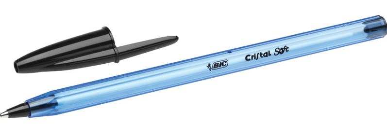 BIC® Cristal Soft Stylo bille à capuchon pointe large 1,2 mm noir - Stylos  à Bille Non Rétractablesfavorable à acheter dans notre magasin