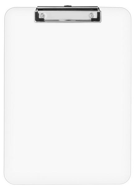 Porte Bloc à pince en plexi - Format A4 - Transparent WONDAY