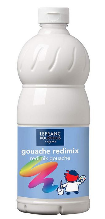 LEFRANC Gouache liquide Blanc - 1000 ml Peinture